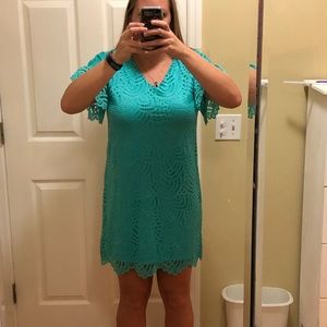 Worthington Teal Lace Dress